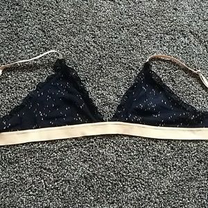 Navy and Peach Bralette